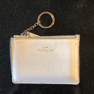 Coach Mini Skinny Id Case Gold/Chalk